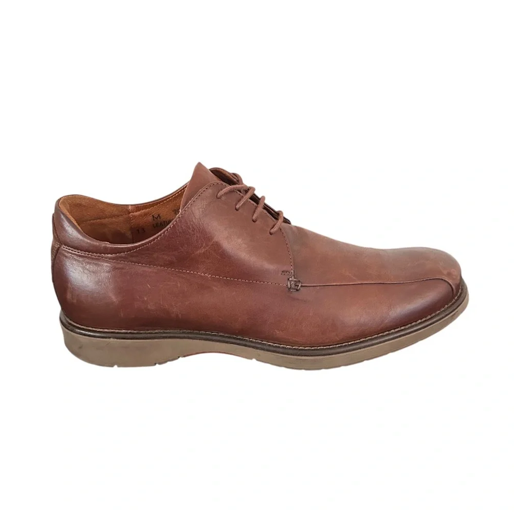 Vero Cuoio Brown Italy Leather Men's Lace Oxford Shoes Size 13